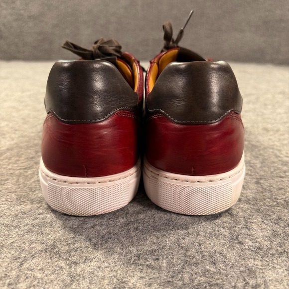 Magnanni Shoes Mens Size 11 Red Leather Perforated Low Top Casual Sneakers 21572 - Picture 7 of 15